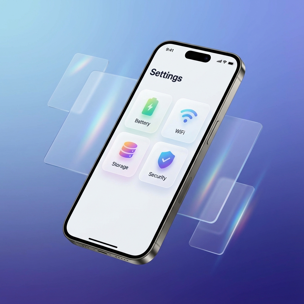 Simple Settings App Mockup